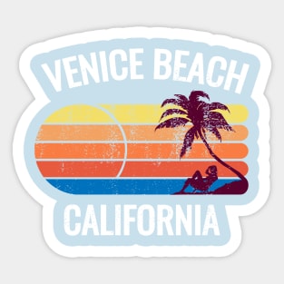 Vintage Style Venice Beach California Design Sticker